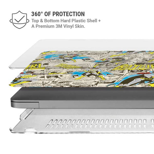 DC Comics Batman Batgirl Vintage Action pose pattern MacBook Pro 16in (2021-25) Case plus Skin