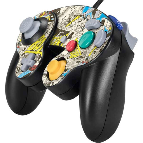 DC Comics Batman Batgirl Vintage Action pose pattern Nintendo GameCube Controller Skin