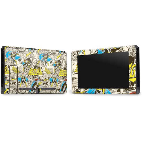 DC Comics Batman Batgirl Vintage Action pose pattern Nintendo Switch Bundle Skin