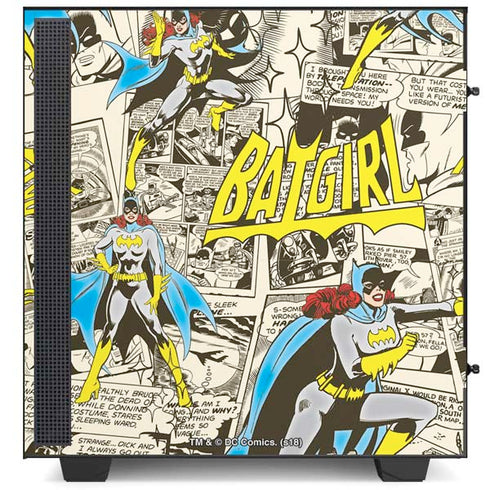 DC Comics Batman Batgirl Vintage Action pose pattern NZXT H510 Compact ATX Mid-Tower Case Skin