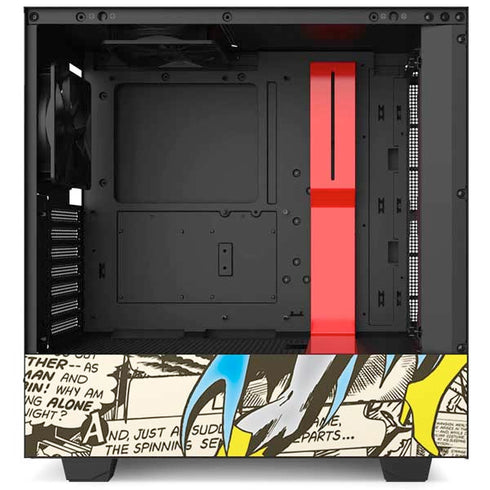 DC Comics Batman Batgirl Vintage Action pose pattern NZXT H510 Compact ATX Mid-Tower Case Skin