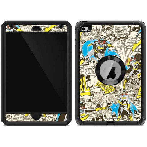 DC Comics Batman Batgirl Vintage Action pose pattern Otterbox Defender iPad Skin
