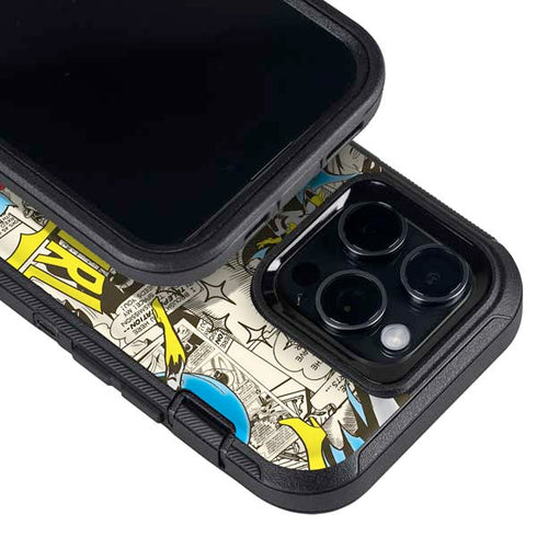 DC Comics Batman Batgirl Vintage Action pose pattern Otterbox Defender iPhone Skin