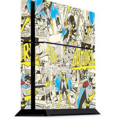 DC Comics Batman Batgirl Vintage Action pose pattern PS4 Console Skin