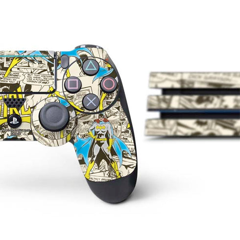 DC Comics Batman Batgirl Vintage Action pose pattern PS4 Pro Bundle Skin