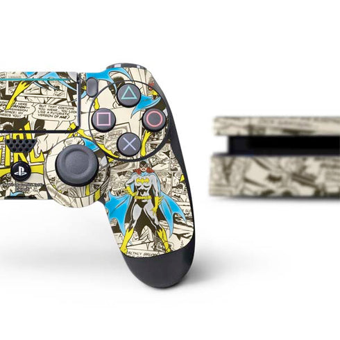 DC Comics Batman Batgirl Vintage Action pose pattern PS4 Slim Bundle Skin