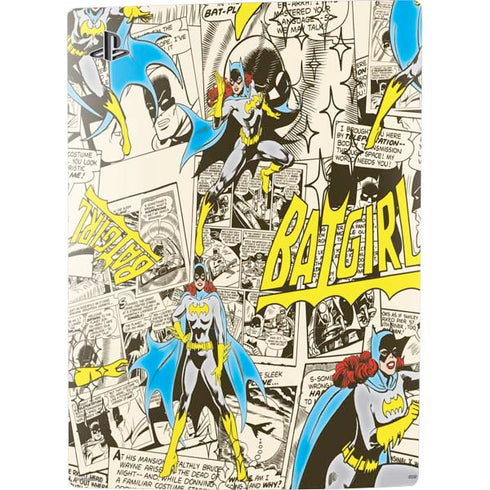 DC Comics Batman Batgirl Vintage Action pose pattern PS5 Digital Edition Console Skin