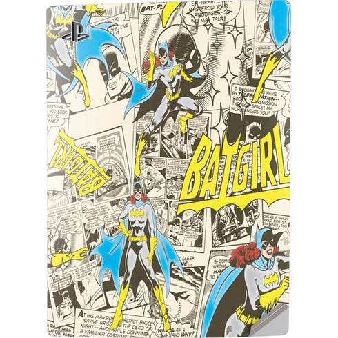 DC Comics Batman Batgirl Vintage Action pose pattern PS5 Digital Edition Console Skin