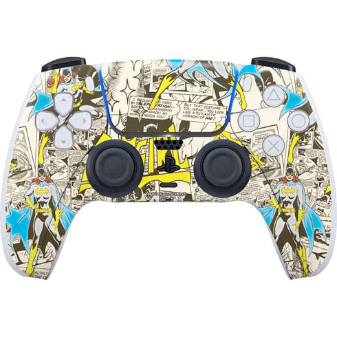 DC Comics Batman Batgirl Vintage Action pose pattern PS5 Controller Skin