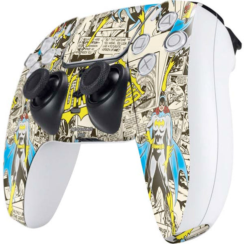 DC Comics Batman Batgirl Vintage Action pose pattern PS5 Controller Skin