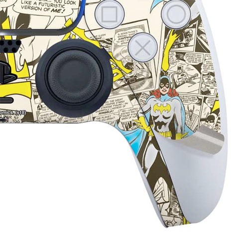 DC Comics Batman Batgirl Vintage Action pose pattern PS5 Controller Skin