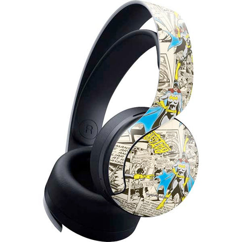 DC Comics Batman Batgirl Vintage Action pose pattern PULSE 3D Wireless Headset for PS5 Skin