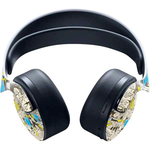 DC Comics Batman Batgirl Vintage Action pose pattern PULSE 3D Wireless Headset for PS5 Skin