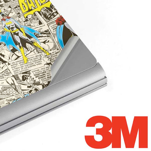 DC Comics Batman Batgirl Vintage Action pose pattern Surface Book 2 15in Skin