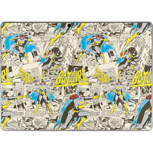 DC Comics Batman Batgirl Vintage Action pose pattern Surface Pro 9 Skin