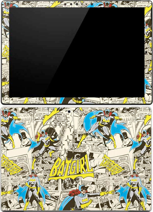 DC Comics Batman Batgirl Vintage Action pose pattern Surface Pro (2017) Skin