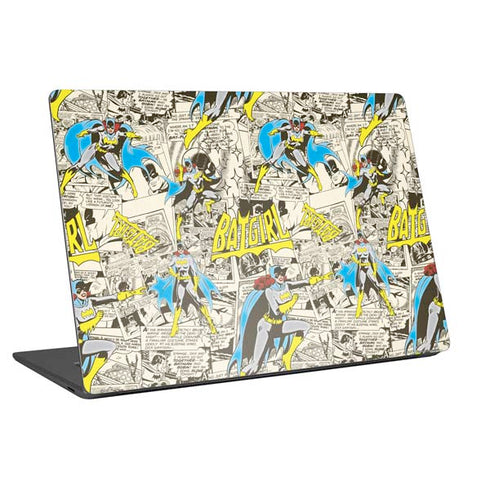 DC Comics Batman Batgirl Vintage Action pose pattern Universal Laptop 13in (10.6 x 7.6in) Skin