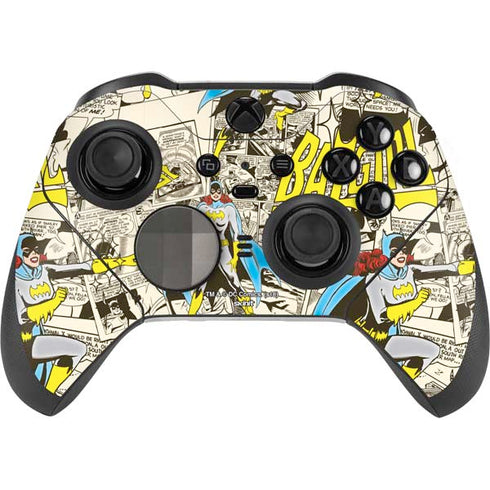 DC Comics Batman Batgirl Vintage Action pose pattern Xbox Elite Wireless Controller Series 2 Skin