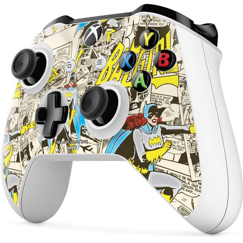 DC Comics Batman Batgirl Vintage Action pose pattern Xbox One S All-Digital Edition Bundle Skin