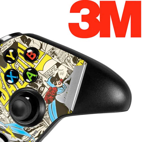 DC Comics Batman Batgirl Vintage Action pose pattern Xbox One S Controller Skin