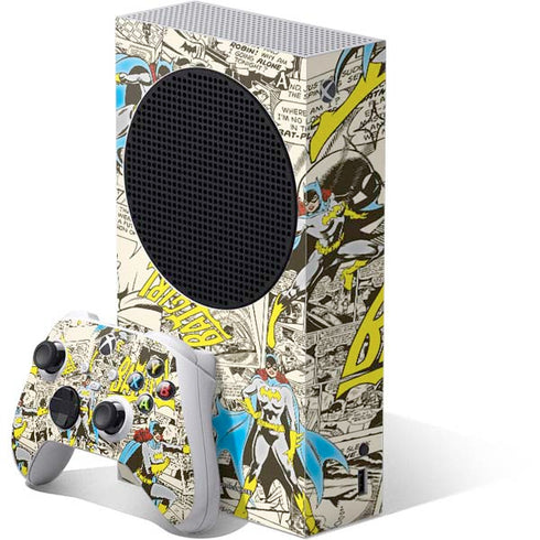 DC Comics Batman Batgirl Vintage Action pose pattern Xbox Series S Bundle Skin