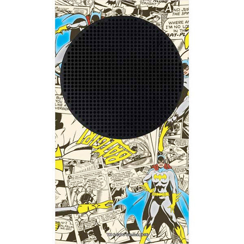 DC Comics Batman Batgirl Vintage Action pose pattern Xbox Series S Console Skin