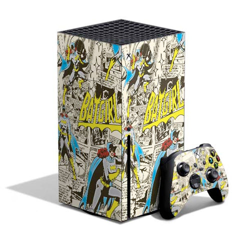 DC Comics Batman Batgirl Vintage Action pose pattern Xbox Series X Bundle Skin