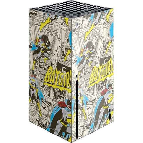 DC Comics Batman Batgirl Vintage Action pose pattern Xbox Series X Console Skin