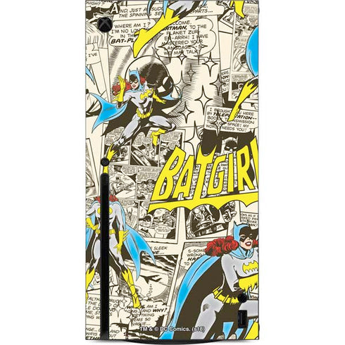 DC Comics Batman Batgirl Vintage Action pose pattern Xbox Series X Console Skin
