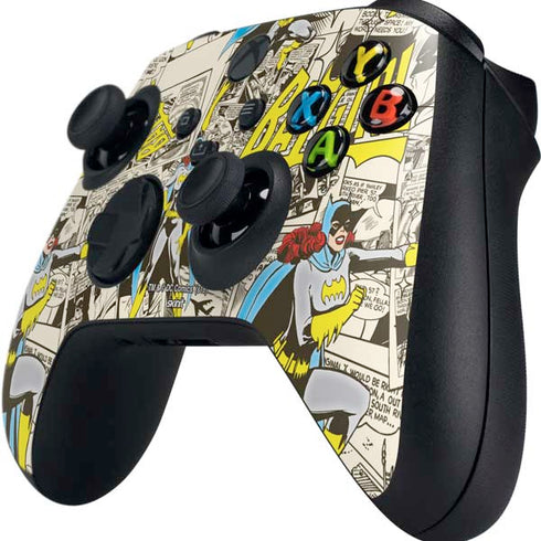 DC Comics Batman Batgirl Vintage Action pose pattern Xbox Series X Controller Skin