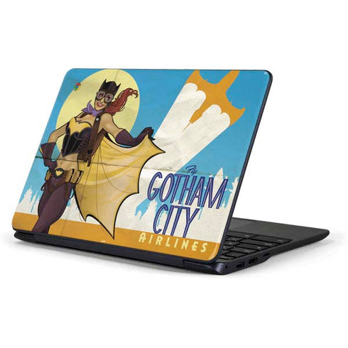 DC Comics Bombshells Batgirl- Fly Gotham City Airlines Samsung Chromebook Skin