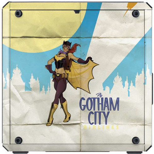 DC Comics Bombshells Batgirl- Fly Gotham City Airlines Cooler Master MasterBox Q300L Mini Tower Skin