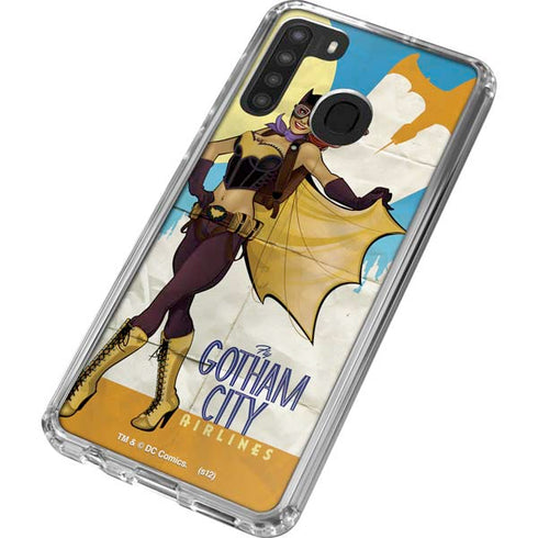 DC Comics Bombshells Batgirl- Fly Gotham City Airlines Galaxy A21 Clear Case