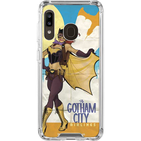 DC Comics Bombshells Batgirl- Fly Gotham City Airlines Galaxy A30 Clear Case