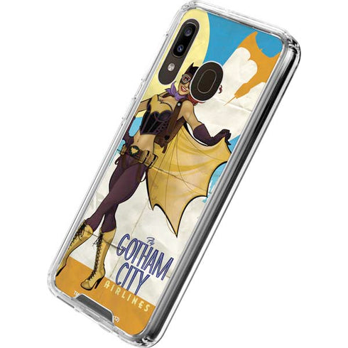 DC Comics Bombshells Batgirl- Fly Gotham City Airlines Galaxy A30 Clear Case
