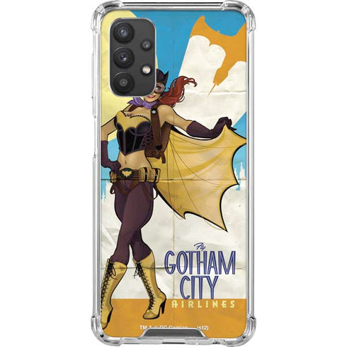 DC Comics Bombshells Batgirl- Fly Gotham City Airlines Galaxy A32 5G Clear Case