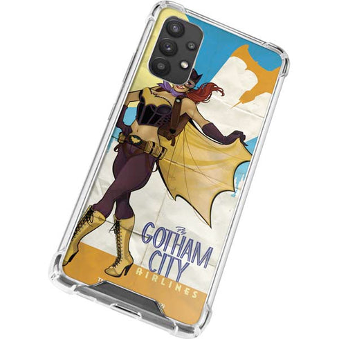 DC Comics Bombshells Batgirl- Fly Gotham City Airlines Galaxy A32 5G Clear Case