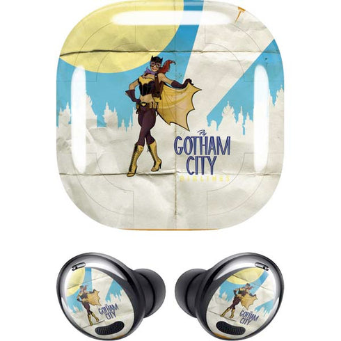 DC Comics Bombshells Batgirl- Fly Gotham City Airlines Galaxy Buds Pro Skin