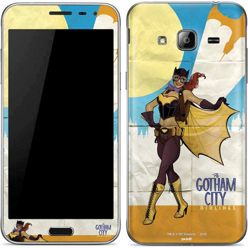 DC Comics Bombshells Batgirl- Fly Gotham City Airlines Galaxy J3 Skin