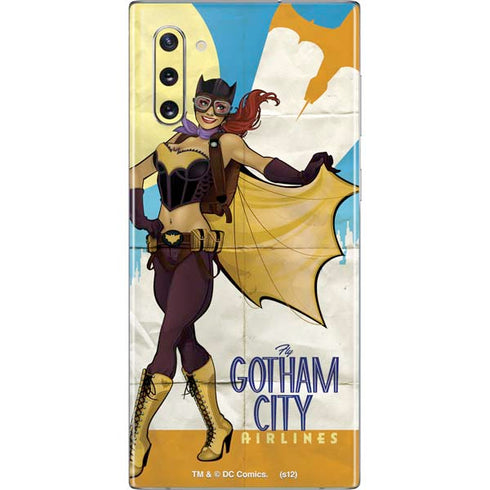 DC Comics Bombshells Batgirl- Fly Gotham City Airlines Galaxy Note 10 Skin
