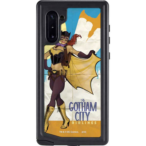 DC Comics Bombshells Batgirl- Fly Gotham City Airlines Galaxy Note 10 Waterproof Case