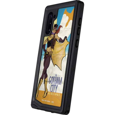 DC Comics Bombshells Batgirl- Fly Gotham City Airlines Galaxy Note 10 Waterproof Case