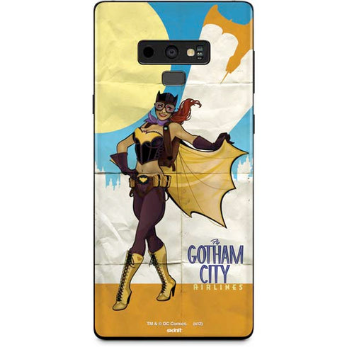 DC Comics Bombshells Batgirl- Fly Gotham City Airlines Galaxy Note 9 Skin