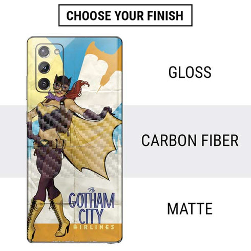 DC Comics Bombshells Batgirl- Fly Gotham City Airlines Galaxy Note20 5G Skin