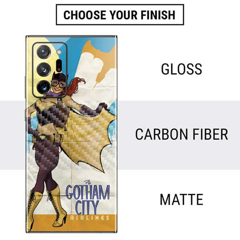 DC Comics Bombshells Batgirl- Fly Gotham City Airlines Galaxy Note20 Ultra 5G Skin