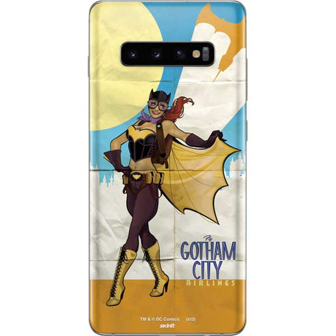 DC Comics Bombshells Batgirl- Fly Gotham City Airlines Galaxy S10 Plus Skin