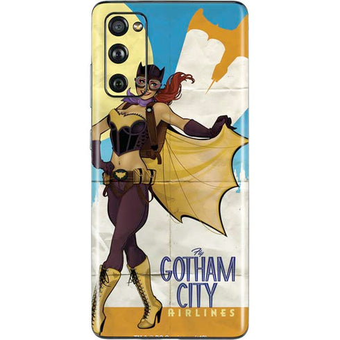 DC Comics Bombshells Batgirl- Fly Gotham City Airlines Galaxy S20 Fan Edition Skin