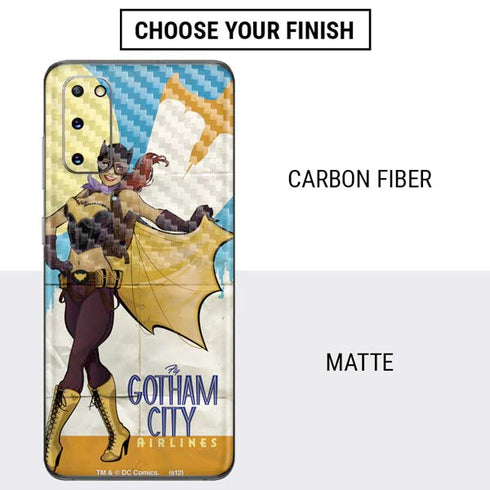 DC Comics Bombshells Batgirl- Fly Gotham City Airlines Galaxy S20 Skin
