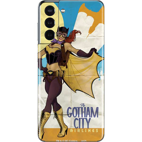 DC Comics Bombshells Batgirl- Fly Gotham City Airlines Galaxy S21 5G Skin
