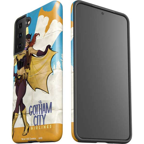 DC Comics Bombshells Batgirl- Fly Gotham City Airlines Galaxy S21 FE Pro Case